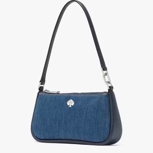 Kate Spade Kayla Denim Convertible wristlet blue multi NWT
